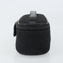 Christian Dior Trotter Canvas Vanity Pouch Black Silver Auth hk3265-3