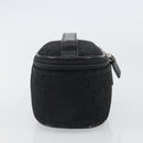 Christian Dior Trotter Canvas Vanity Pouch Black Silver Auth hk3265-4