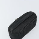 Christian Dior Trotter Canvas Vanity Pouch Black Silver Auth hk3265-6