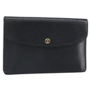 LOUIS VUITTON Epi Montaigne 27 Clutch Bag Black M52652 LV Auth hk3270-1