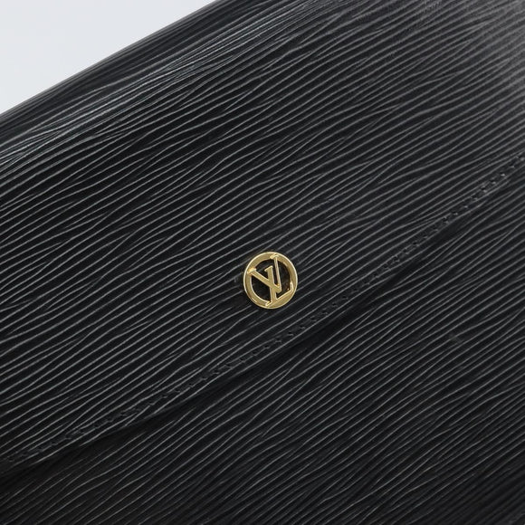 LOUIS VUITTON Epi Montaigne 27 Clutch Bag Black M52652 LV Auth hk3270