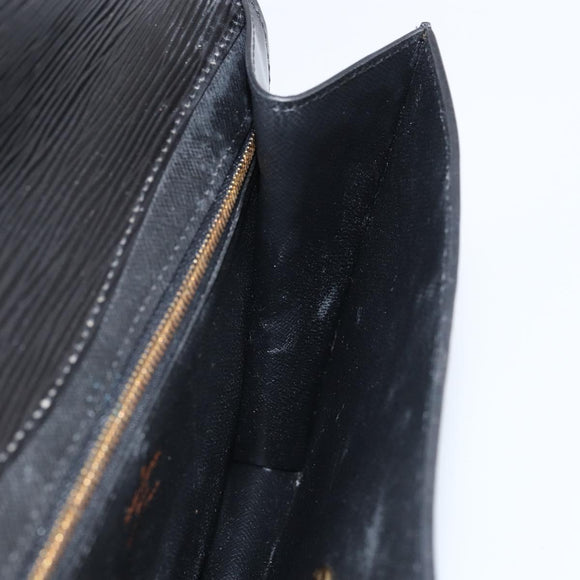 LOUIS VUITTON Epi Montaigne 27 Clutch Bag Black M52652 LV Auth hk3270