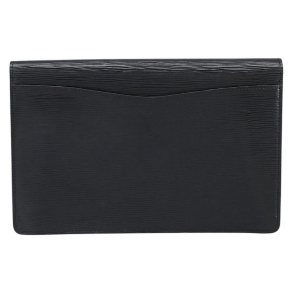 LOUIS VUITTON Epi Montaigne 27 Clutch Bag Black M52652 LV Auth hk3270