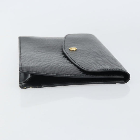 LOUIS VUITTON Epi Montaigne 27 Clutch Bag Black M52652 LV Auth hk3270