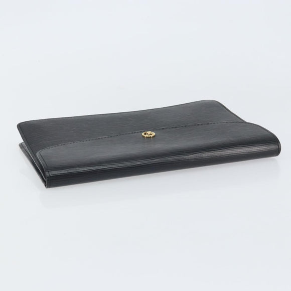 LOUIS VUITTON Epi Montaigne 27 Clutch Bag Black M52652 LV Auth hk3270