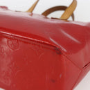 LOUIS VUITTON Monogram Vernis Reade PM Hand Bag Red Rouge M91088 LV Auth hk3277-9