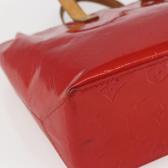 LOUIS VUITTON Monogram Vernis Reade PM Hand Bag Red Rouge M91088 LV Auth hk3277