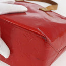 LOUIS VUITTON Monogram Vernis Reade PM Hand Bag Red Rouge M91088 LV Auth hk3277-15