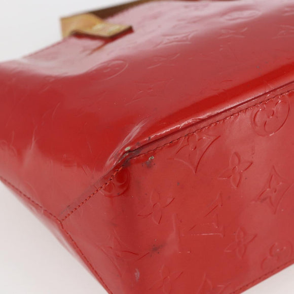 LOUIS VUITTON Monogram Vernis Reade PM Hand Bag Red Rouge M91088 LV Auth hk3277