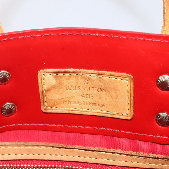 LOUIS VUITTON Monogram Vernis Reade PM Hand Bag Red Rouge M91088 LV Auth hk3277