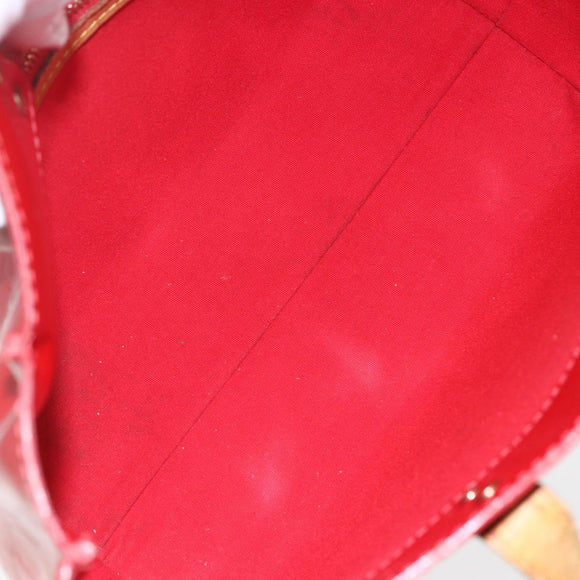 LOUIS VUITTON Monogram Vernis Reade PM Hand Bag Red Rouge M91088 LV Auth hk3277