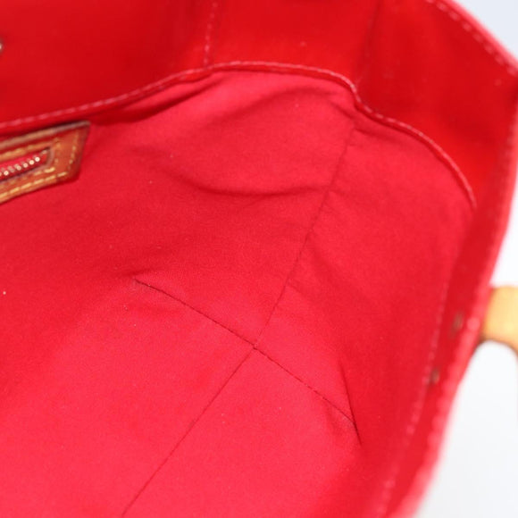 LOUIS VUITTON Monogram Vernis Reade PM Hand Bag Red Rouge M91088 LV Auth hk3277