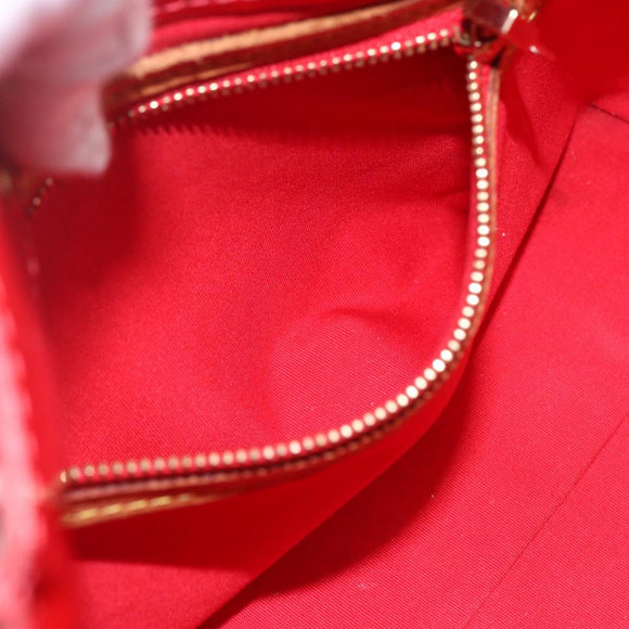 LOUIS VUITTON Monogram Vernis Reade PM Hand Bag Red Rouge M91088 LV Auth hk3277