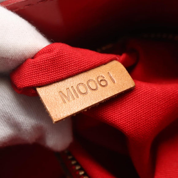 LOUIS VUITTON Monogram Vernis Reade PM Hand Bag Red Rouge M91088 LV Auth hk3277