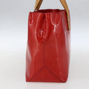LOUIS VUITTON Monogram Vernis Reade PM Hand Bag Red Rouge M91088 LV Auth hk3277-4