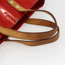 LOUIS VUITTON Monogram Vernis Reade PM Hand Bag Red Rouge M91088 LV Auth hk3277-7