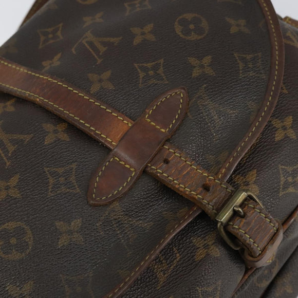 LOUIS VUITTON Monogram Saumur 30 Shoulder Bag M42256 LV Auth hk3284