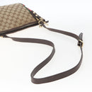 GUCCI GG Canvas Web Sherry Line Shoulder Bag Beige Gold 144388 Auth hk3291-7