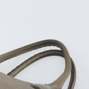 FENDI Celeria Hand Bag Leather Beige Silver Auth hk3299-8