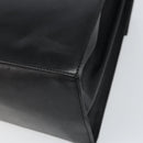 Salvatore Ferragamo Gancini Hand Bag Leather Black Gold Auth hk3303-12