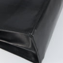 Salvatore Ferragamo Gancini Hand Bag Leather Black Gold Auth hk3303-13