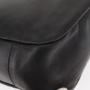 Salvatore Ferragamo Gancini Shoulder Bag Leather Black Gold Auth hk3306-15