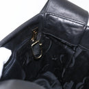 Salvatore Ferragamo Gancini Shoulder Bag Leather Black Gold Auth hk3306-17