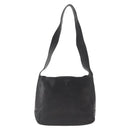 Salvatore Ferragamo Gancini Shoulder Bag Leather Black Gold Auth hk3306-2