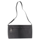 Salvatore Ferragamo Gancini Shoulder Bag Leather Gray Silver Auth hk3307-13