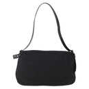 FENDI Mamma Baguette Shoulder Bag Nylon Black Silver Auth hk3309-2
