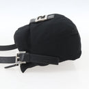 FENDI Mamma Baguette Shoulder Bag Nylon Black Silver Auth hk3309-3