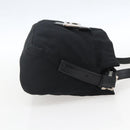 FENDI Mamma Baguette Shoulder Bag Nylon Black Silver Auth hk3309-4