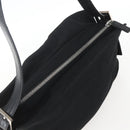 FENDI Mamma Baguette Shoulder Bag Nylon Black Silver Auth hk3309-6