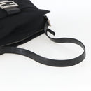 FENDI Mamma Baguette Shoulder Bag Nylon Black Silver Auth hk3309-7