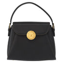 VALENTINO Hand Bag Leather Black Gold Auth hk3312-13