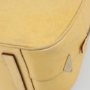PRADA Shoulder Bag Leather Yellow Silver Auth hk3313-10