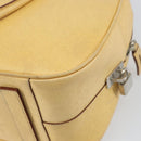 PRADA Shoulder Bag Leather Yellow Silver Auth hk3313-12