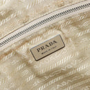 PRADA Shoulder Bag Leather Yellow Silver Auth hk3313-17