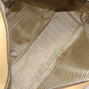 PRADA Shoulder Bag Leather Yellow Silver Auth hk3313-18