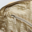 PRADA Shoulder Bag Leather Yellow Silver Auth hk3313-21