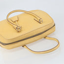 PRADA Shoulder Bag Leather Yellow Silver Auth hk3313-6