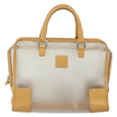 LOEWE Anagram Limited Model Amazona 30 Hand Bag Vinyl Clear Silver Auth hk3315-13