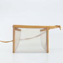 LOEWE Anagram Limited Model Amazona 30 Hand Bag Vinyl Clear Silver Auth hk3315-20