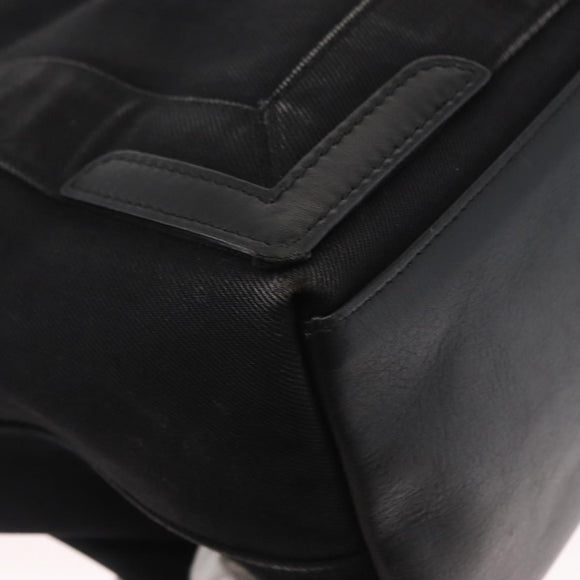 BALENCIAGA Navy Cabas S Hand Bag Canvas Black 339933 Auth hk3318