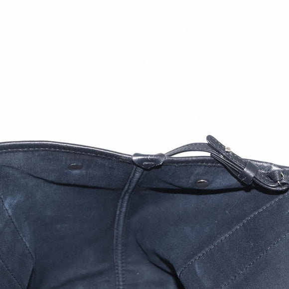 BALENCIAGA Navy Cabas S Hand Bag Canvas Black 339933 Auth hk3318