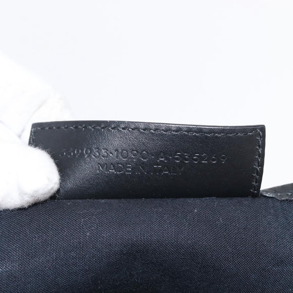 BALENCIAGA Navy Cabas S Hand Bag Canvas Black 339933 Auth hk3318