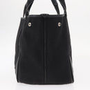 BALENCIAGA Navy Cabas S Hand Bag Canvas Black 339933 Auth hk3318-5