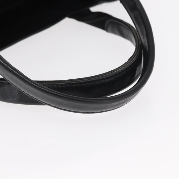 BALENCIAGA Navy Cabas S Hand Bag Canvas Black 339933 Auth hk3318