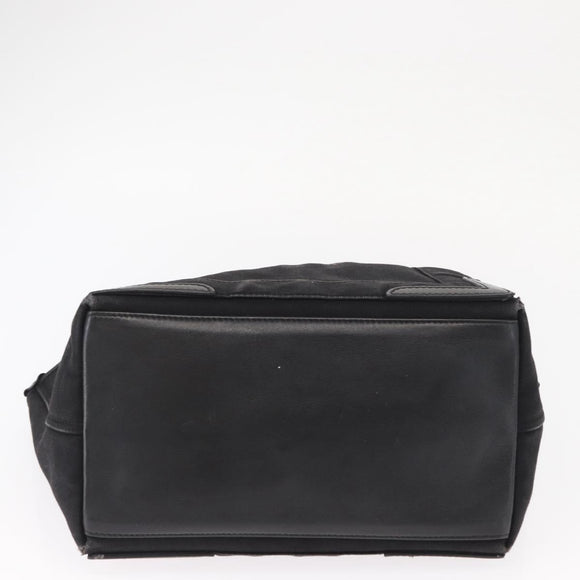 BALENCIAGA Navy Cabas S Hand Bag Canvas Black 339933 Auth hk3318