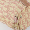 Christian Dior Trotter Canvas Tote Bag PVC Pink Silver Auth hk3319-16